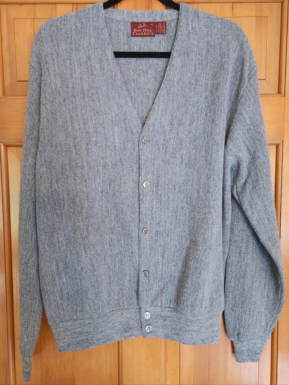 Vintage Arnold Palmer Bay Hill Classics Grey Orlan Cardigan Sweater Mens XL